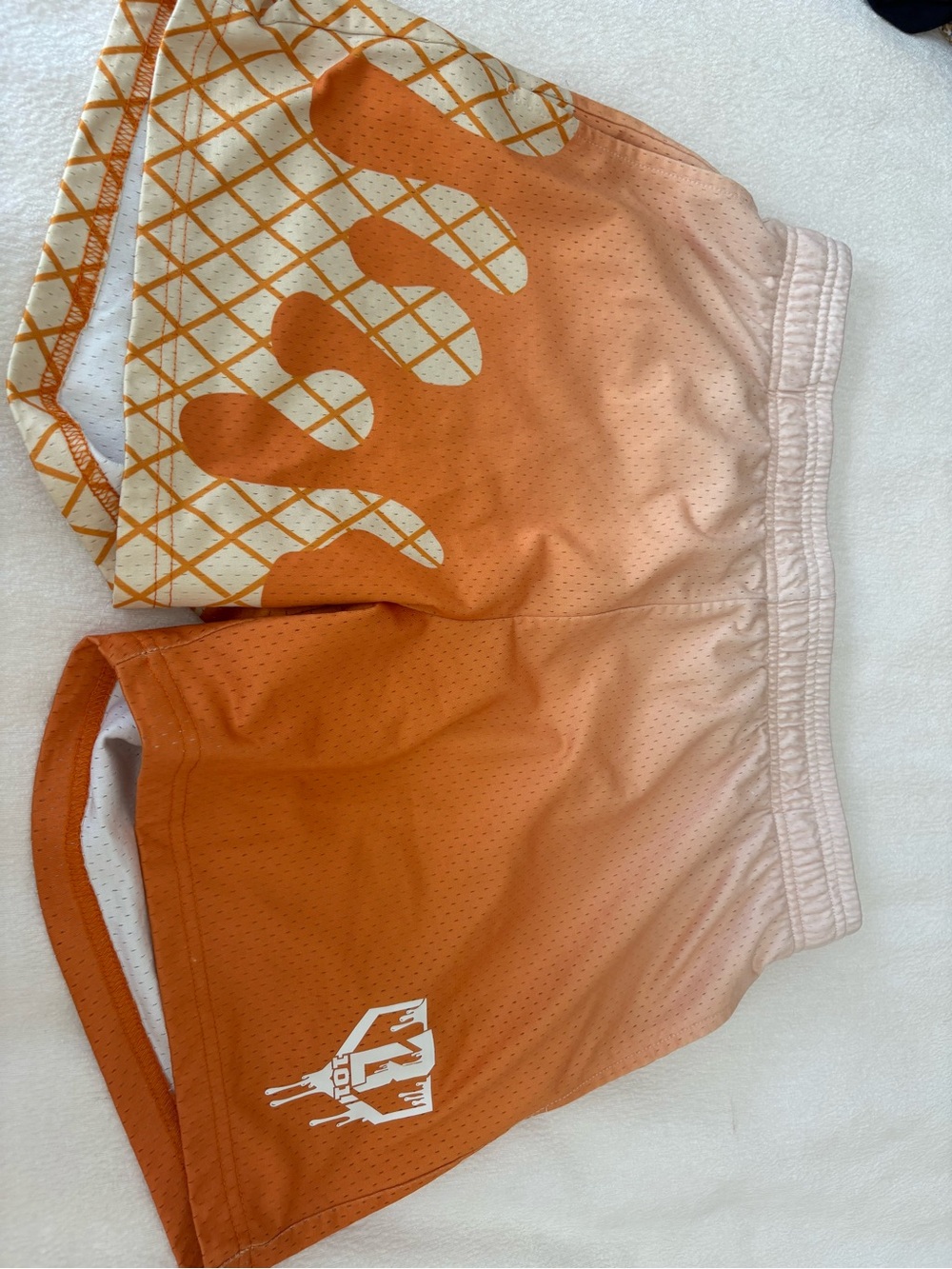 Baseball Lifestyle 101 Orange Ombre Athletic Shorts